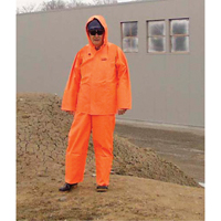 Hurricane Flame Retardant/Oil Resistant Rain Suits - Rainsuits, 4X-Large, High Visibility Orange Pathway Supply LP