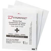 Gaze Dynamic, Tampon, 3" lo x 3" la, St&eacute;rile, Dispositif m&eacute;dical Classe 1 Pathway Supply LP