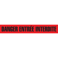 Barricade Tape, French, 3" W x 1000' L, 3 mils, Black on Red Pathway Supply LP