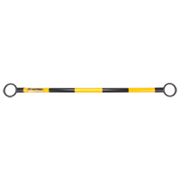 Barre t&eacute;lescopique pour barricade, Longueur d&eacute;ploy&eacute;e de 85", Noir/Jaune Pathway Supply LP