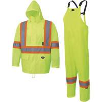 5619 Habit de pluie Oxford 150D, Polyester, 2T-Grand, Jaune lime haute visibilit&eacute; Pathway Supply LP