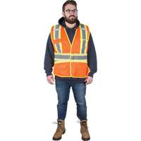 Veste d'arpenteur r&eacute;sistante aux flammes, Orange haute visibilit&eacute;, Moyen, Polyester Pathway Supply LP