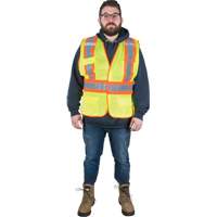 Veste d'arpenteur r&eacute;sistante aux flammes, Jaune lime haute visibilit&eacute;, Moyen, Polyester Pathway Supply LP