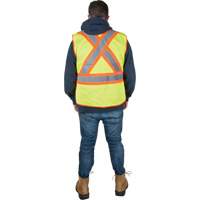 Veste d'arpenteur r&eacute;sistante aux flammes, Jaune lime haute visibilit&eacute;, Moyen, Polyester Pathway Supply LP