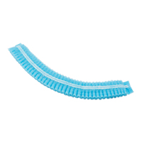 Pleated Bouffant Cap, Polypropylene, 21", Blue Pathway Supply LP