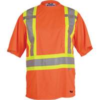Viking&reg; Safety T-Shirt, Polyester, Small, High Visibility Orange Pathway Supply LP