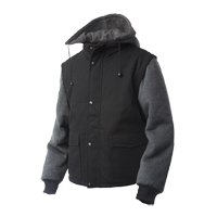 Zip-Off Sleeve Jacket, Men's, Large, Black Pathway Supply LP