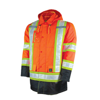 Lined Safety Parka, High Visibility Orange, Large Pathway Supply LP