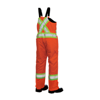 Lined Safety Overalls, Polyester/Polyurethane, Large, High Visibility Orange Pathway Supply LP