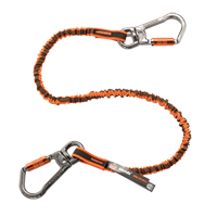 Longe porte-outils &agrave; rotule et &agrave; verrouillage double Squids 3119F(x), Tendeur, Mousqueton double Pathway Supply LP