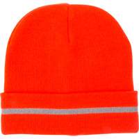 High Visibility Knit Hat with Reflective Stripe, High Visibility Orange, Acrylic Pathway Supply LP