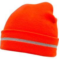 High Visibility Knit Hat with Reflective Stripe, High Visibility Orange, Acrylic Pathway Supply LP
