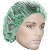 Bouffant Caps, Polypropylene, 21", Green Pathway Supply LP