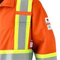 7702 FR Hi-Vis Safety Coveralls, Size 36, Orange Pathway Supply LP