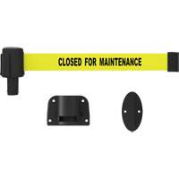 PLUS Wall Mount Barrier System, Plastic, Screw Mount, 15', Yellow Tape Pathway Supply LP