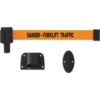 PLUS Wall Mount Barrier System, Plastic, Screw Mount, 15', Orange Tape Pathway Supply LP
