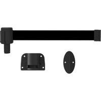 PLUS Wall Mount Barrier System, Plastic, Screw Mount, 15', Black Tape Pathway Supply LP