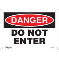 "Do Not Enter" Sign, 7" x 10", Aluminum, English Pathway Supply LP