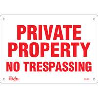 Enseigne Private Property, 7" x 10", Aluminium, Anglais Pathway Supply LP