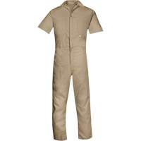 Short-Sleeved Coveralls, Men's, Tan, Size Medium Pathway Supply LP