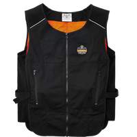 Veste de refroidissement &agrave; changement de phase l&eacute;g&egrave;re avec sachets 6260 Chill-Its, Petit/Moyen, Noir Pathway Supply LP
