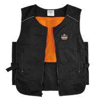 Veste de refroidissement &agrave; changement de phase l&eacute;g&egrave;re avec sachets 6260 Chill-Its, Petit/Moyen, Noir Pathway Supply LP