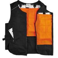 Veste de refroidissement &agrave; changement de phase l&eacute;g&egrave;re avec sachets 6260 Chill-Its, Petit/Moyen, Noir Pathway Supply LP