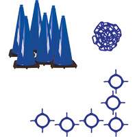 Ensemble de c&ocirc;nes de signalisation et chaînes, 28", Bleu Pathway Supply LP