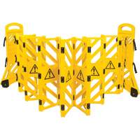 Portable Mobile Barrier, 40" H x 13' L, Yellow Pathway Supply LP