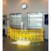 Portable Mobile Barrier, 40" H x 13' L, Yellow Pathway Supply LP
