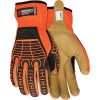 UltraTech Impact Gloves, Medium, Grain Leather Palm, Slip-On Cuff Pathway Supply LP