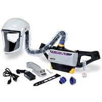 Trousse d'ensemble respirateur d'&eacute;puration d'air propuls&eacute; pour peintre Versaflo, Capuchon & visi&egrave;re, Pile Lithium-ion Pathway Supply LP