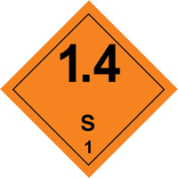 Hazardous Material Handling Labels, 4" L x 4" W, Black on Orange SGQ529 | Pathway Supply LP