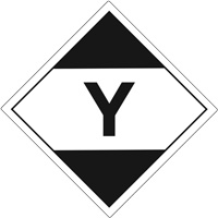 "Y" Limited Quantity Air Shipping Labels, 4" L x 4" W, Black on White SGQ531 | Pathway Supply LP