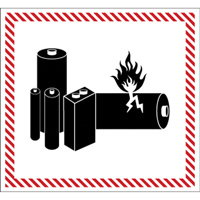 Hazardous Material Handling Labels, 4-1/2" L x 5-1/2" W, Black on Red SGQ532 | Pathway Supply LP