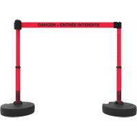 Plus Barrier Post Set, Plastic, 42" H, Red Tape, 15' Tape Length Pathway Supply LP
