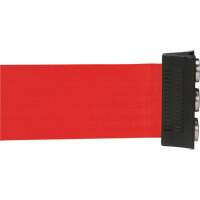 Wall Mount Barrier with Magnetic Tape, Steel, Screw Mount, 12', Red Tape Pathway Supply LP