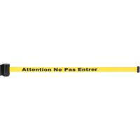 Wall Mount Barrier with Magnetic Tape, Steel, Screw Mount, 7', Yellow Tape Pathway Supply LP