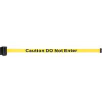 Wall Mount Barrier with Magnetic Tape, Steel, Screw Mount, 7', Yellow Tape Pathway Supply LP