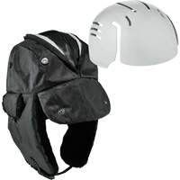 N-Ferno&reg; Zippered Trapper Hat with Bump Cap Insert, Polyurethane/Satin Lining, Medium/Small, Black Pathway Supply LP