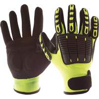 Gants de protection contre les chocs Back Tracker avec protection dorsale de la main, Petit, Paume en Nitrile, Poignet Boucle et crochet Pathway Supply LP