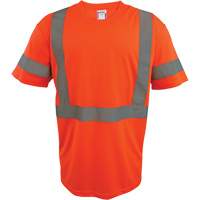 Short Sleeve Safety T-Shirt, Polyester, 2X-Large, High Visibility Orange Pathway Supply LP