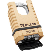 ProSeries&reg; Shrouded Combination Padlock, Brass, Solid Brass, 2-1/4" Width Pathway Supply LP
