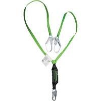 Miller&reg; HP Shock-Absorbing Lanyard, 6', Locking Rebar Hook Center, Locking Snap Hook Leg Ends, Polyester Pathway Supply LP