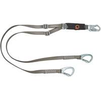 V-Series Tie-Back Lanyard, 6', Carabiner Center, Snap Hook Leg Ends, Nylon Pathway Supply LP