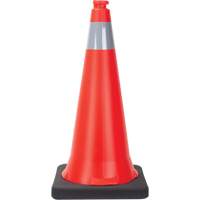 Traffic Cone, 28", Orange, 4" Reflective Collar(s) Pathway Supply LP