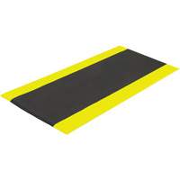 Tapis antifatigue Airsoft, Rugueux, 3' x 5' x 3/8", Noir/Jaune, &eacute;ponge en PVC Pathway Supply LP