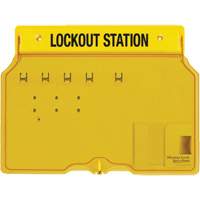 Trilingual Covered Lock Station, None Padlocks, 4 Padlock Capacity, Padlocks Not Included Pathway Supply LP