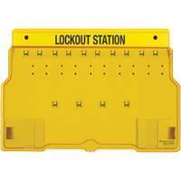 Trilingual Covered Lock Station, None Padlocks, 10 Padlock Capacity, Padlocks Not Included Pathway Supply LP
