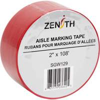 Aisle Marking Tape, 2" x 108', PVC, Red Pathway Supply LP